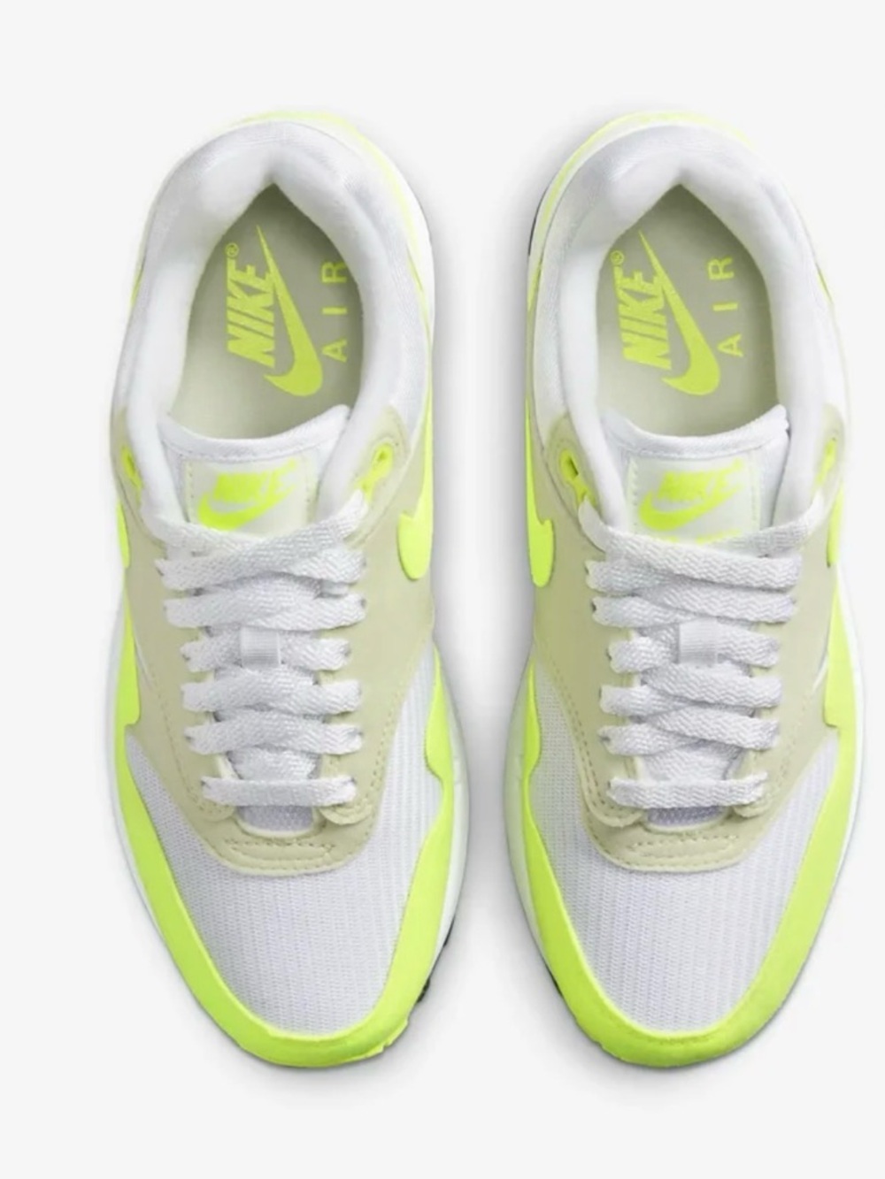 Nike Women's White & Neon Yellow Low-Top Sneakers